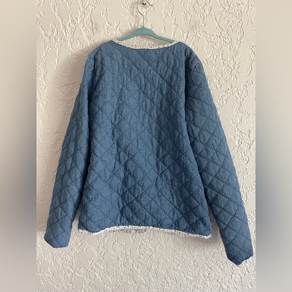 Cat & Jack RARE Cottagecore Quilted Patchwork Floral Jacket - XL 14/16 - Picture 3 of 5